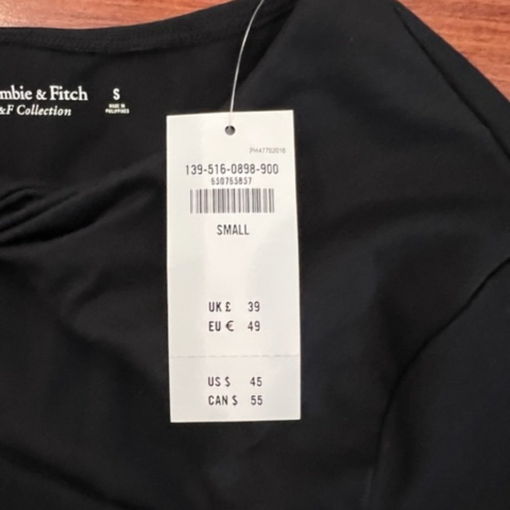ABERCROMBIE BODYSUIT BLACK SMALL HIGH QUALITY - Picture 3 of 3